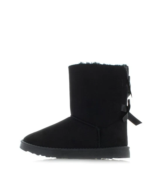 Bottes Fourrées Chaussures Hiver Femme Boots Bottines Neige Beige noir 2