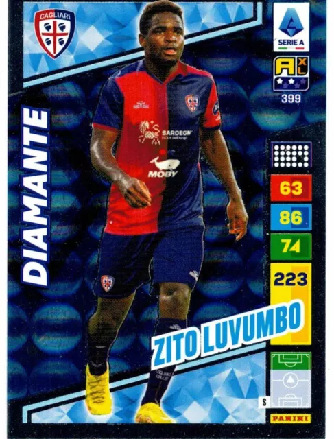 Panini Adrenalyn Xl Calciatori 2023-2024 N. 399 Zito Luvumbo (Diamante) Cagliari