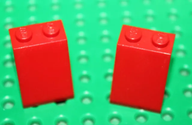 Lego 2 Red Slope Curved 6x1 ref 6106/set 4403 8652 8157 7046 7892 ...