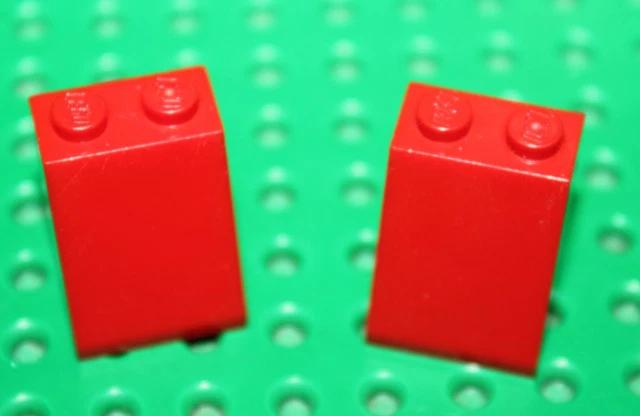 Lego 2 Red Slope Curved 6x1 ref 6106/set 4403 8652 8157 7046 7892 ...