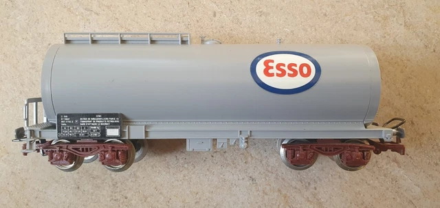Wagon Citerne SMCF HO SNCF Esso Métal Argenté Avec Boîte – Époque 3