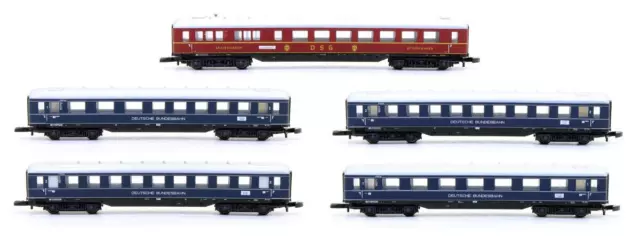Marklin 'Z' Gauge 87351 Db Lorelei Express Train Passenger Car Set