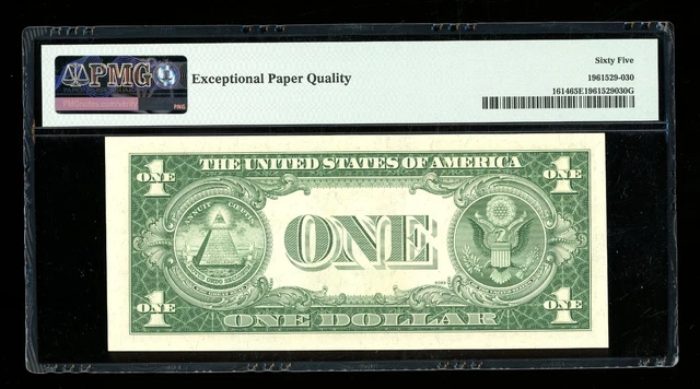DBR 1935-E $1 Silver Gem Fr. 1614 GI Block PMG 65 EPQ Serial G43350815I 2