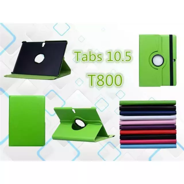 360 Rotate Leather Case Stand Folio For Samsung Galaxy Tab S 10.5" SM-T800 T805 2