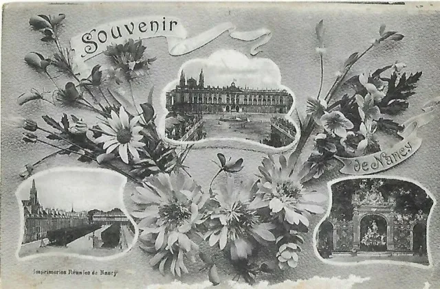 CPA Antique Postcards Souvenir de Nancy Flowers Views