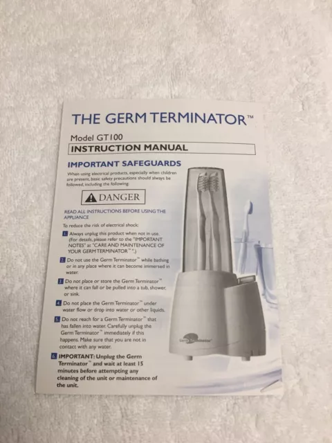 Esterilizador cepillo de dientes Germ Terminator GT-100 (caja abierta)