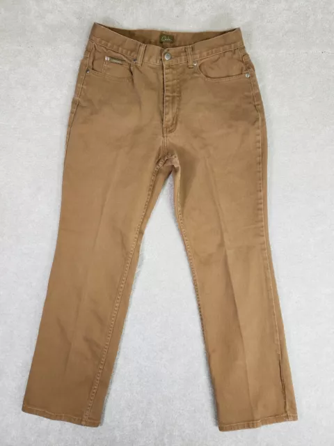 Caslon Womens Denim Pants Size 12 Petite Brown Cotton Spandex