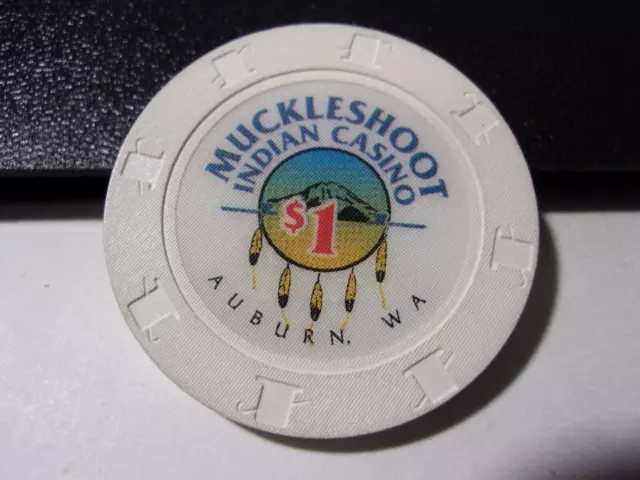 MUCKLESHOOT INDIAN CASINO $1 hotel casino juego póquer ficha - Auburn, WA