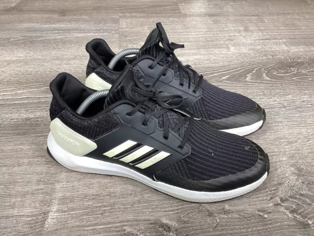 ADIDAS RAPIDARUN MENS Size 7 running shoes lace up sneakers black AH2610 19.97 PicClick