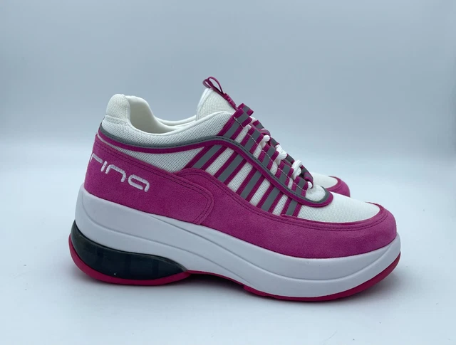 Scarpe sneakers donna FORNARINA Up sabbia rosa bianco fucsia