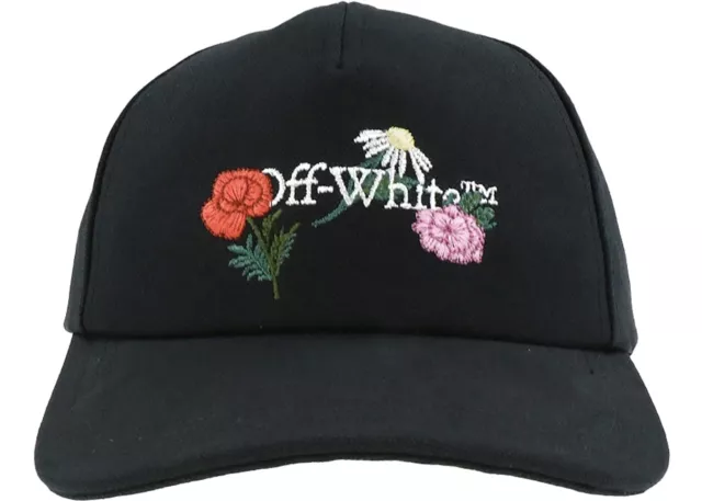 OFF-WHITE EMBROIDERED CANVAS BASEBALL CAP one size 260122