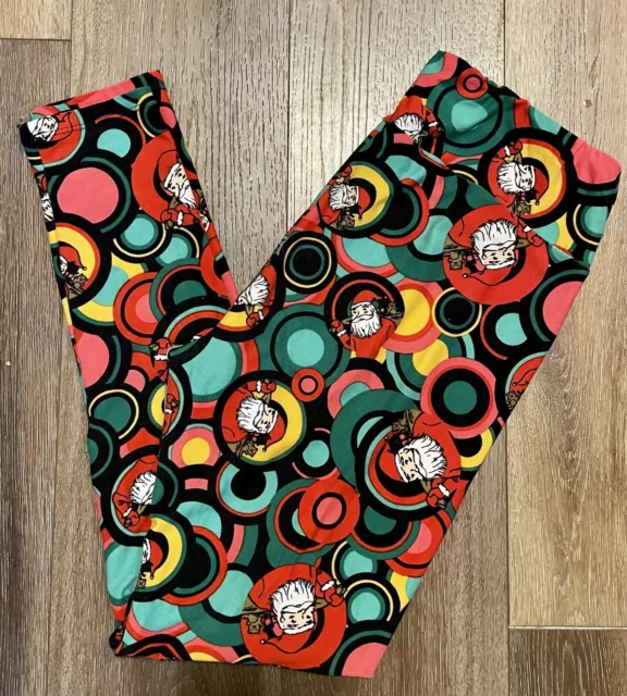 Lularoe TC Tall & Curvy Santa Claus Christmas Holiday Leggings Santa’s Sack Toys