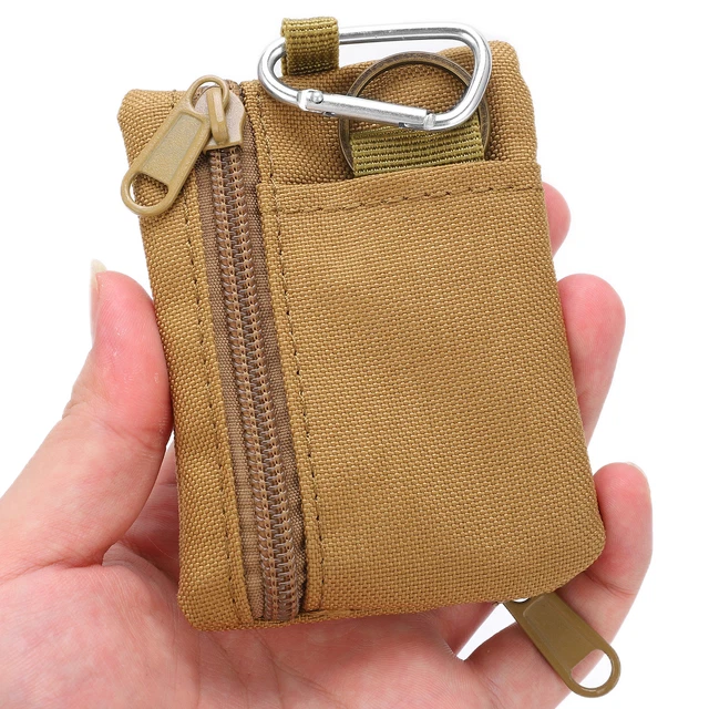 Mini Borsa Molle Portamonete Portafoglio EDC Esterno Con Moschettone Mini