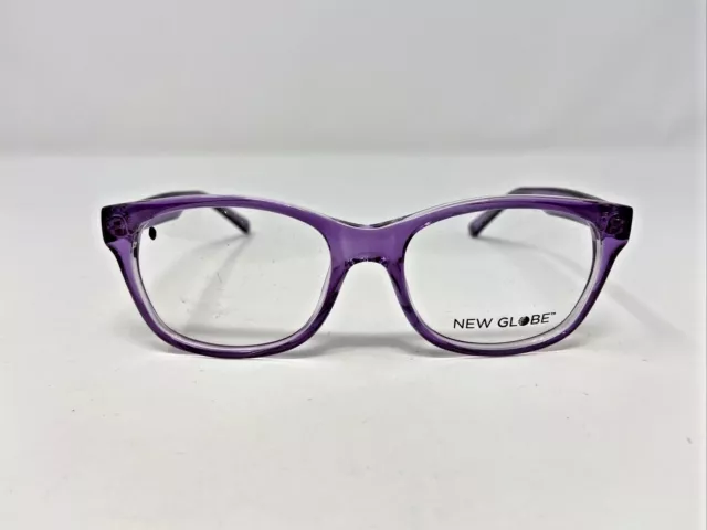 NEW GLOBE Eyeglasses Frames L4068 48-15-125 Purple Full Rim AT66