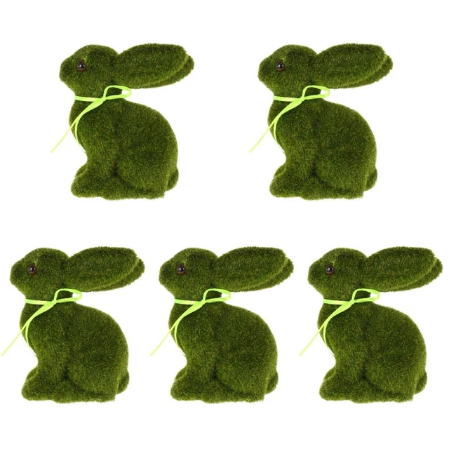 5 Pack coniglietto tavola Decorazione Pasquale Miniature Decorazioni All'aperto