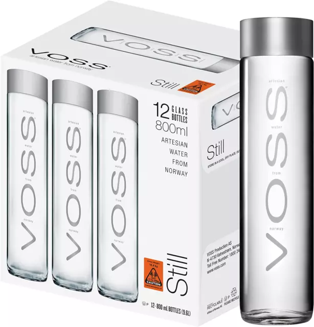 VOSS ARTESIAN STILL Water 12 X 375ml Made in Norway Fast Delivery