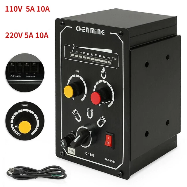 Lathe Electro Magnetic Chucks Controller Planer Milling Grinding 5A/10A 110/220V