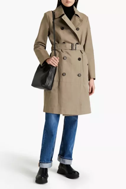 Belstaff Womens Trench Coat Garrison Taupe 36UK IT46 Small RRP £799