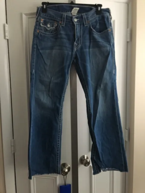 True Religion Men’s Blue Jeans Straight Leg Size 33
