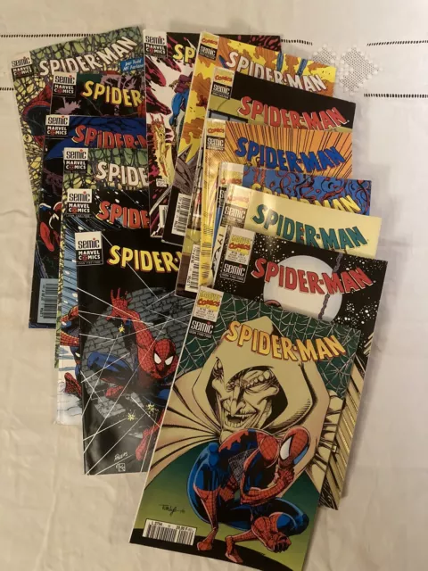 Lot 14 SPIDER-MAN – Marvel Comics Semic France – Tome 1-4 et 7-16 Bon État