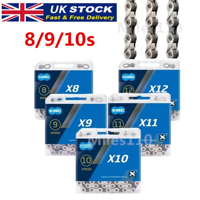 For KMC 8 9 10 Speed Road MTB Bike Chains 116 118 126 Links For Shimano SRAM