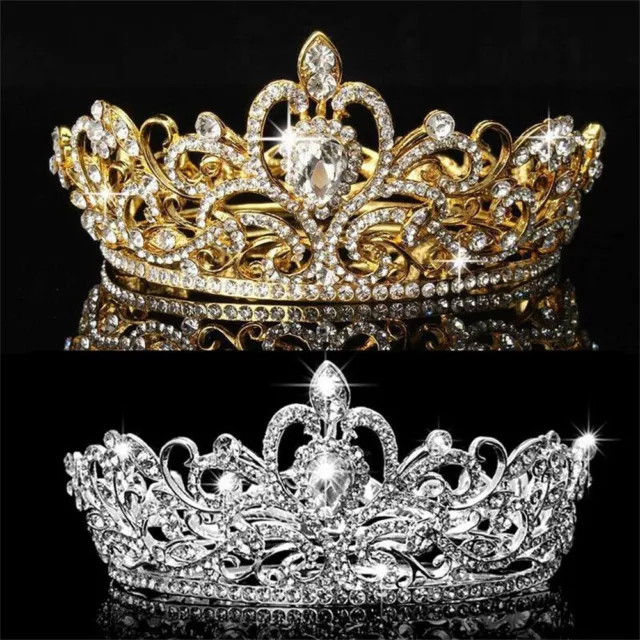 Crystal Queen Crown Tiara Headband Wedding Bridal Princess Rhinestone Headpiece