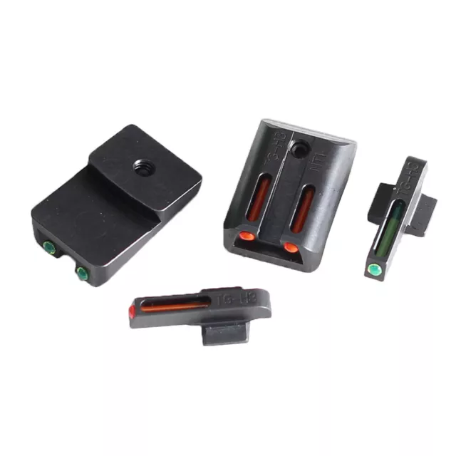 Fiber Optic Sight Set Red Green Front Rear Sight for 1911 CUT .270/.450 Hunting