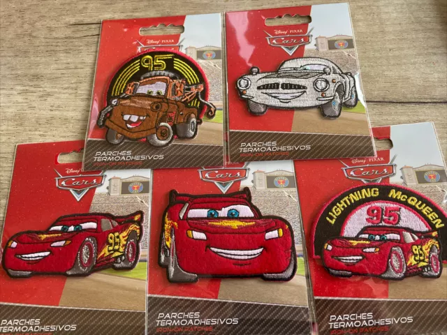 5 Disney Pixar Iron On Patches - Cars.