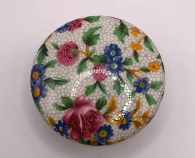 Vintage Trinket Box ROYAL WINTON GRIMWADES LTD. ENGLAND Old Cottage 1995 Crazing