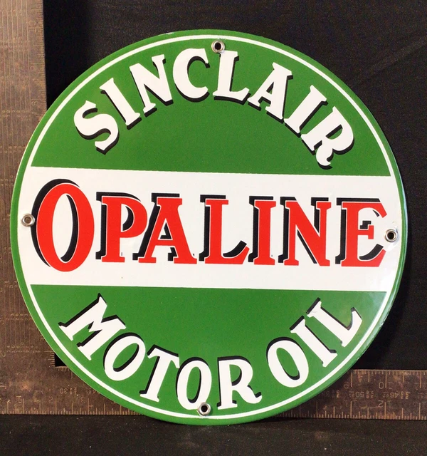 VINTAGE SINCLAIR PORCELAIN Sign Gas Motor Oil Sales Service Garage