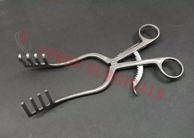 Veterinary Self Retaining Mastoid Retractor 4 Prong 8 Inch Surgical Instrument