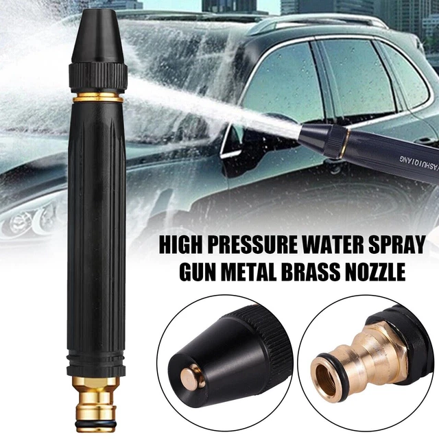 HIGH PRESSURE WATER Spray Gun Car Garden Lawn Wash Hose Pipe Metal