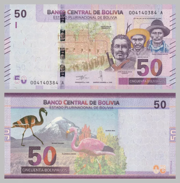 Bolivien / Bolivia 50 Bolivianos 2018 unz.