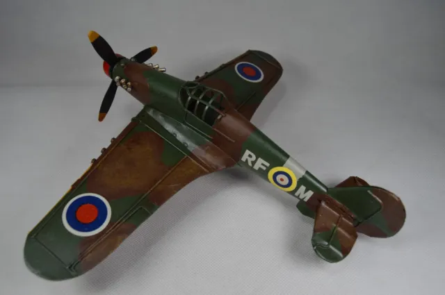 MODEL HURRICANE WW2 Tinplate British Fighter Plane RAF Hurricane Plane
