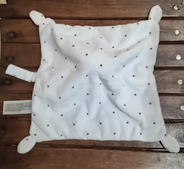 ⭐⭐⭐ Doudou Lapin Simba Toys Kiabi - Blanc étoiles grises attache tétine Neuf 3