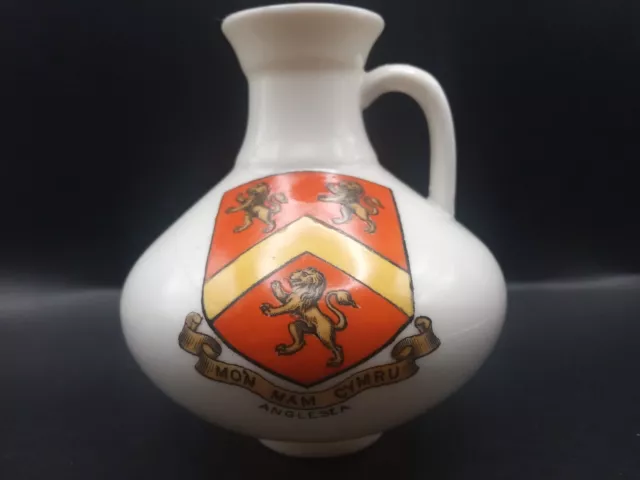 Goss Crested China - ANGLESEA Crest - Carnarvon  Ewer 85mm - Goss.