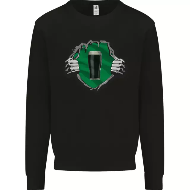Guiness Ripped Top Funny Alcohol Beer Mens Sweatshirt Jumper