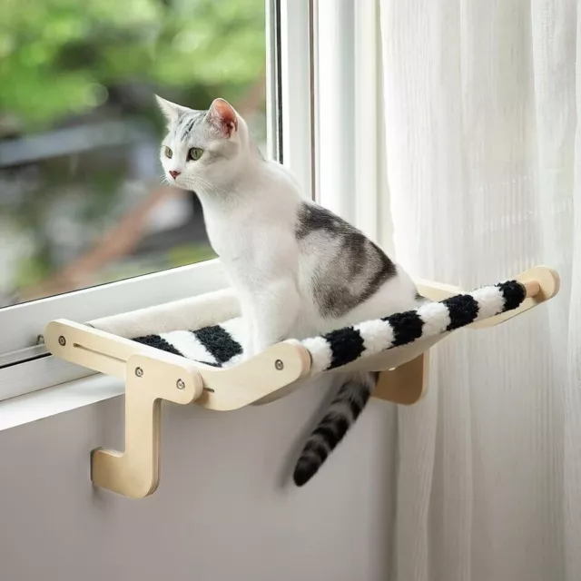 Pet Cat Window Hammock Window Mounted Hanging Bed Pet Perch Seat Indoor uk