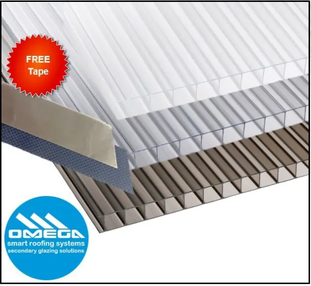 10mm Polycarbonate Roofing Sheets - Clear - Bronze - Opal / Many Sizes Available