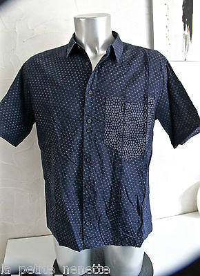 jolie chemise marine M+F GIRBAUD plaquet  taille XXL NEUF/ÉTIQUETTE valeur 160€ 