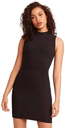Jack by BB Dakota Junior's Honey Ryder Knit Jacquard Bodycon Dress, Black