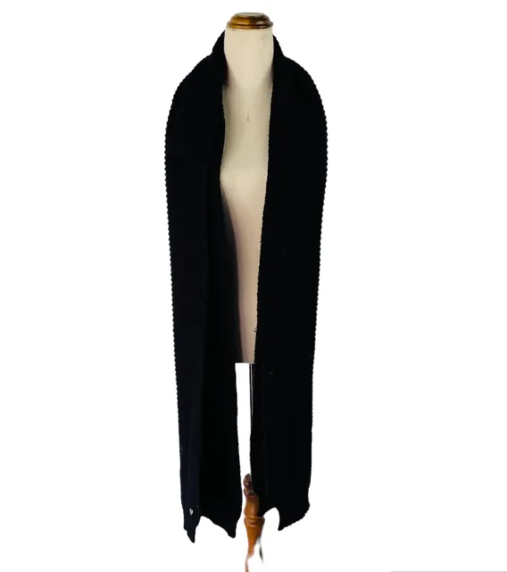 Alessandra Cashmere Wool Knit Scarf Black OS Women’s