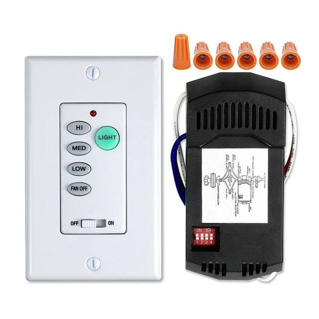 Kit Telecomando Universale per Ventilatore con Lampada, Timer e Ricevitore