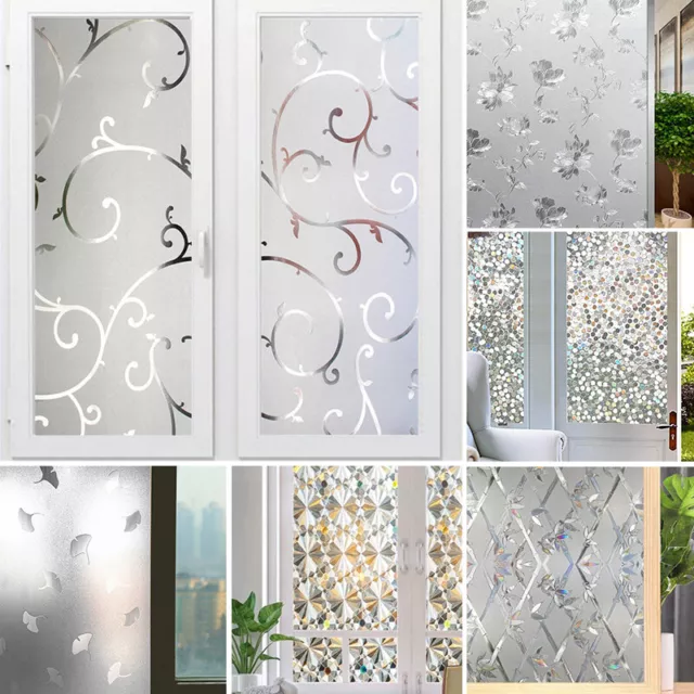 Frosted Window Film Privacy Stained Cling Static Glass Stickers Home Decoration