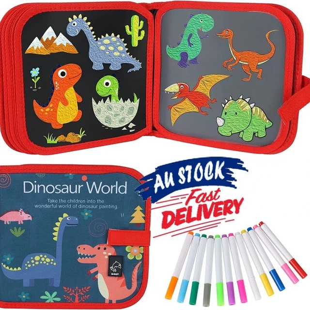 Kids Erasable Doodle Book Travel Activity Portable Reusable Drawing Board Books