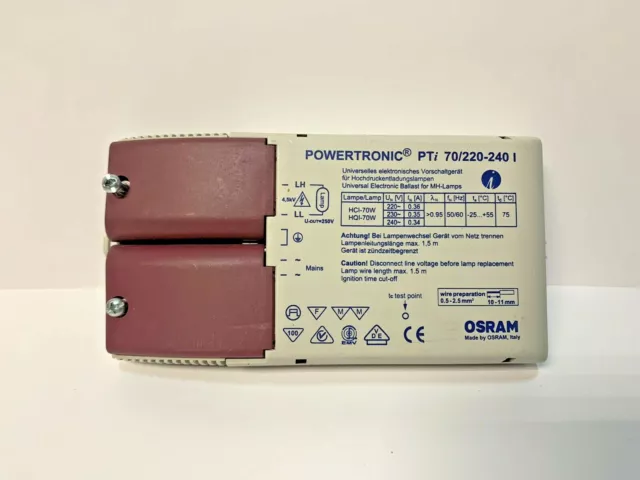 Osram Powertronic PTi 70 /220 -240 I Elektronisches Vorschaltgerät EVG MH-Lampen