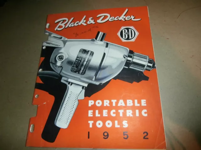 1926 Black & Decker Electric Tools Catalog No. 9 on CD- Drills, Grinders,  more..