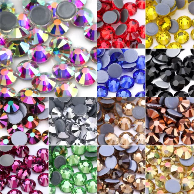 1440 Hotfix Crystal Glass Rhinestones Flatback Iron on Gems Art Deco Craft Beads