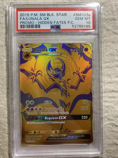 Lunala GX - PSA 9 - Hidden Fates - #SM103a