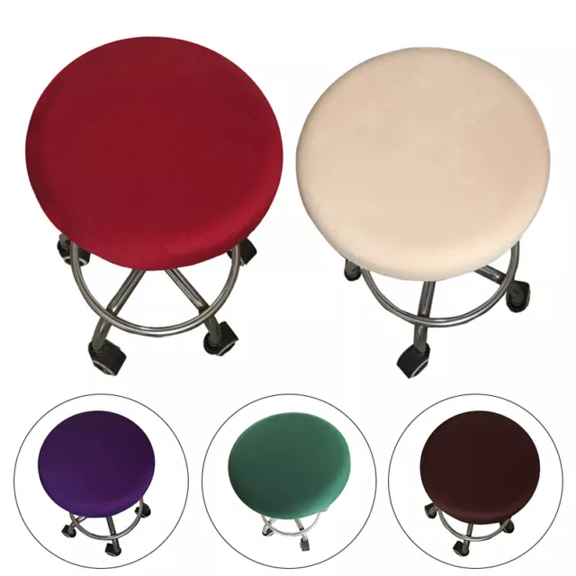 Round Bar Stool Slipcover Circular Chair Cushion Seat Pads Cover Kitchen Home